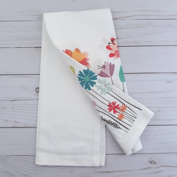 Kitchen Tea Towel Wildflowers Garden Flowers - Picture 2 of 3